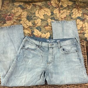 Wrangler Retro Slim Boot Faded Blue Denim Jeans Mens 35/32